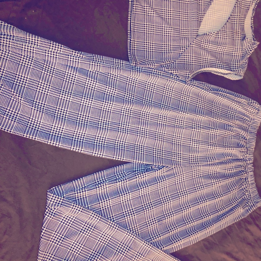 Two piece plaid set